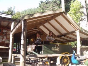 Louise and Duncan on the stagecoach